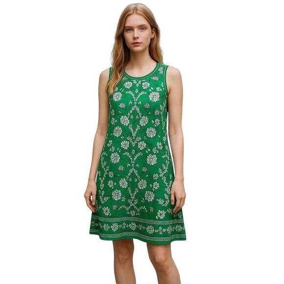 Max Studio Dresses & Skirts - Max Studio Green Floral Sleeveless Sheath Dress